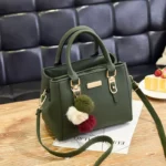 Women Beading Pendant Handbag Ladies Embossed Shoulder Bag Ladies Messenger Bag