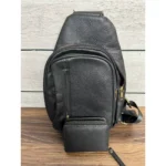 Ladies Small Black Sling Crossbody Bag  with Small Wallet